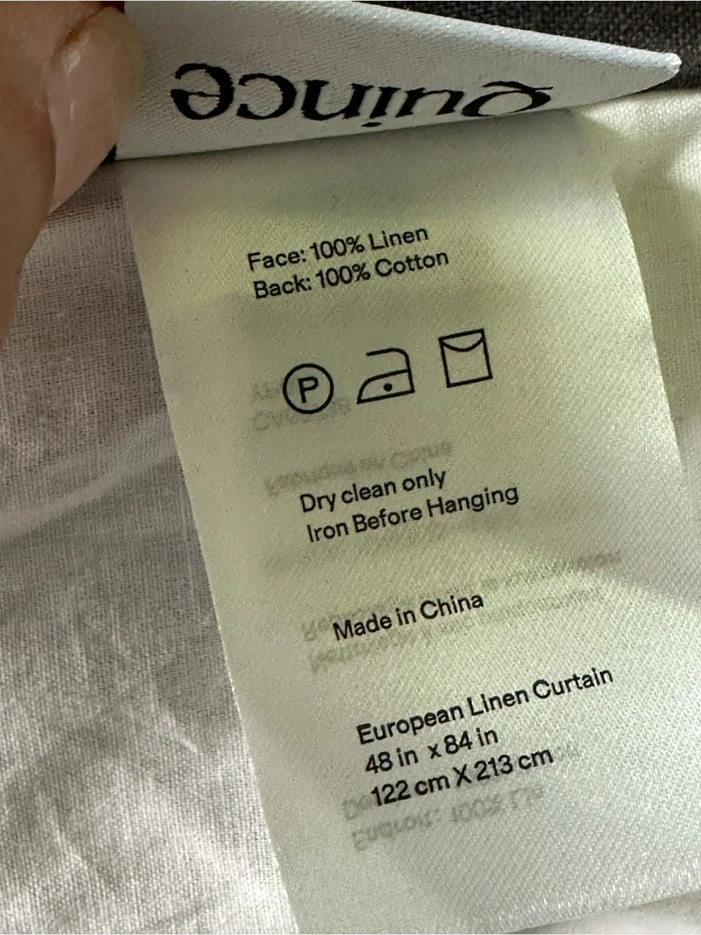 Quince European Linen Curtain -Set 48x84 - Storm